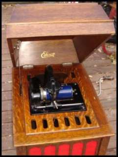 EDISON AMBEROLA 50 CYLINDER PHONOGRAPH WORKS ANTIQUE CRANK THOMAS 