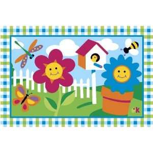  Happy Flowers 39x58 (Multi Print) Furniture & Decor