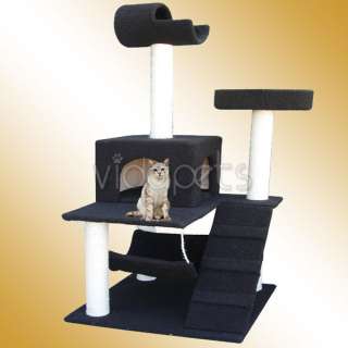 60 Black Cat Tree House Condo Scratcher Furniture  