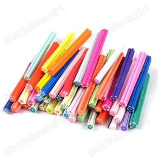 50x nail art fimo flower canes rods decoration stickers 1730