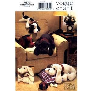  Vogue 7677 Sewing Pattern Plush Dogs: Arts, Crafts 