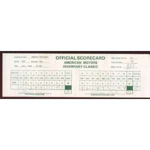  Mark Omeara Signed 1981 Ami Score Card Psa Coa   Golf Cut 