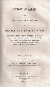 1839 RARE HISTORY OF SATAN DEVIL EVIL SPIRITS FALLEN ANGELS 