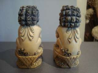 FINE PAIR CHINESE OX BONE FOO FOGS DAOGUANG c1840 SUPERB CARVED DOGS 