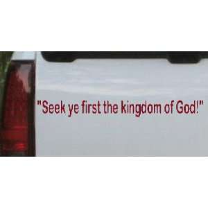 8in X 0.9in Red    Kingdom of God Christian Car Window Wall Laptop 