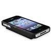 Black Holder Case+Charger+Privacy PROTECTOR GUARD for Apple iPhone 4S 