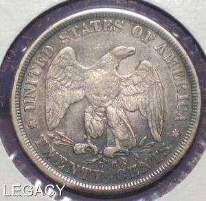 1875 CC 20¢ CENT PIECE SCARCE COIN XF RARE (OSS+  