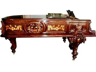 6790 Rosewood Marble Top Center Table  