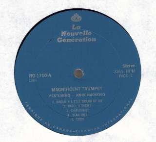 John Amoroso The Magnificent Trumpet LP NM/VG++ Canada  