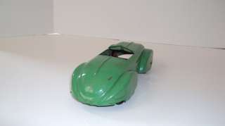 1930S WINDUP WYANDOTTE PRESSED STEEL GREEN COUPE CAR  