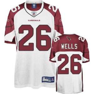 Chris Wells Jersey: Reebok Authentic White #26 Arizona Cardinals 