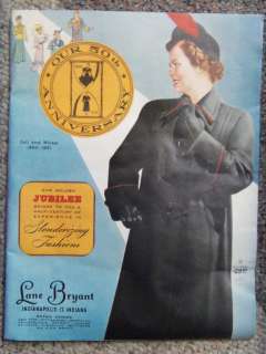 1950 Lane Bryant Catalog Clothing Shoes 50th Anniversary  