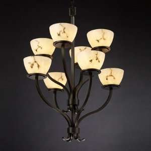  Justice Design FAL 8788 10 MBLK Sonoma 8 Light 2 Tier 