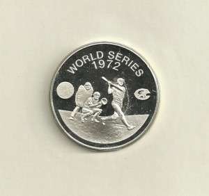 1972 WORLD SERIES SILVER MEDAL COIN (8232B9)  