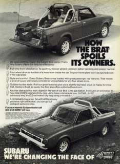 1979 Subaru Brat ad ~ How The Brat Spoils Its Owners  
