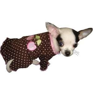  Hip Doggie HD 2PCB Cherry Dog Blouse in Pink Size: Extra 