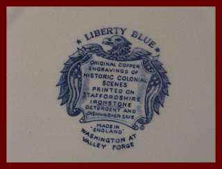 LUNCHEON PLATES LIBERTY BLUE WASHINGTON AT LIBERTY FORGE w box 