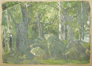   Original Oil Painting Landscape 19th C LISTED New York Artist  