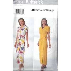  Butterick Sewing Pattern 5031 Misses Mock Wrap Dress 