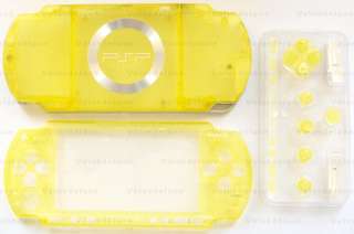 Clear Yellow PSP 1000 Housing Faceplate Shell Cover Mod  
