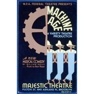 WPA Poster W.P.A. Federal Theatre presents Machine age a new musical 