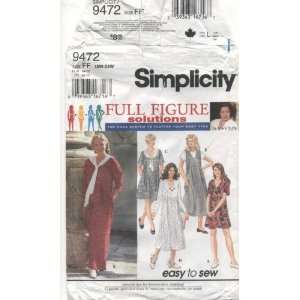 Simplicity Pattern 9472 for Dress, Size FF (18W 24W): Arts 