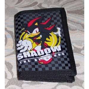  SONIC Shadow The Hedgehog Tri Fold Nylon Black Wallet 
