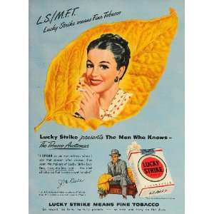 1948 Ad Lucky Strike Cigarettes J. M. Ball Auctioneer   Original Print 