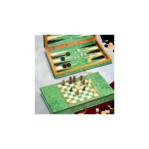  Giglio Italian Backgammon Set w/ Chess Board & Wooden 