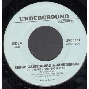   UNDERGROUND: SERGE GAINSBOURG AND JANE BIRKIN/BARRY DARVELL: Music