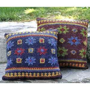  Bully Woolies Felted Kazak Pillow Burgundy