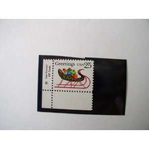   25 Cents US Postage Stamp, S# 2428, Christmas Sleigh 