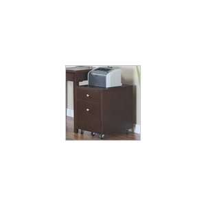   Drawer Mobile Wood File Cabinet in Espresso Ash