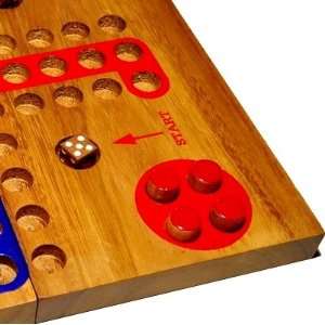  Wooden Ludo   Large: Toys & Games