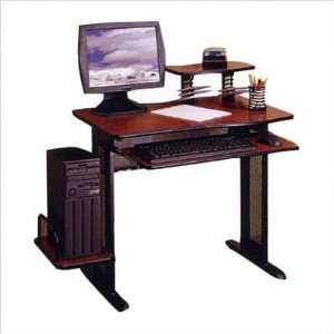   RTA Network Metal , Wood Top Computer Desk in Pewter