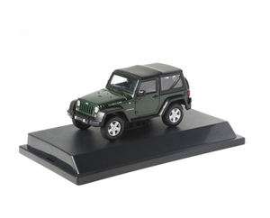 2012 JEEP WRANGLER RUBICON GREEN PEARL WITH CASE 1/43 BY GREENLIGHT 