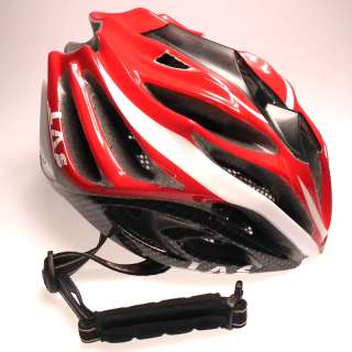 LAS Anubi Road/MTB Cycle Helmet Red White and Carbon 57 63cm  