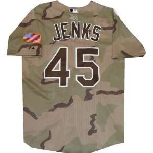  Bobby Jenks Authentic Camo Camouflage Chicago White Sox 