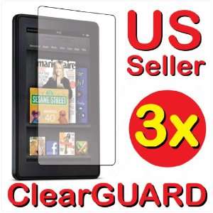 3x  Kindle Fire Premium Invisible Clear LCD Screen 