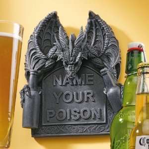  8 Medieval Dragon Beer Booze Statue Sculpture Wall Plaque 