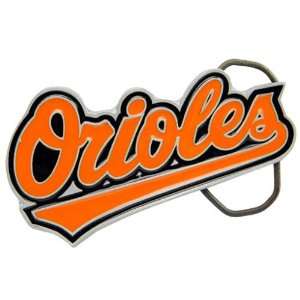  Baltimore Orioles Pewter Team Logo Belt Buckle: Sports 