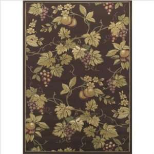  Bradford Grapes Chocolate Contemporary Rug Size 33 x 5 