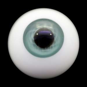 22MM CRYSTAL GLASS GREEN/GRAY PAPERWEIGHT EYES   