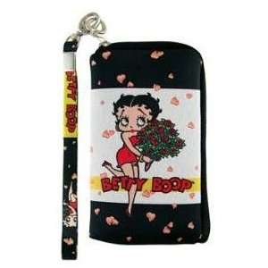  Betty Boop Black (Flower & Hearts) Padded Cell Phone Bag 