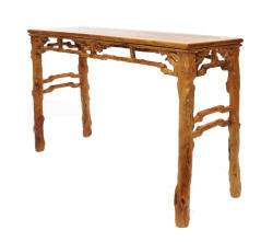 Chinese Huanghuali Rosewood Rustic Altar Table s2425  