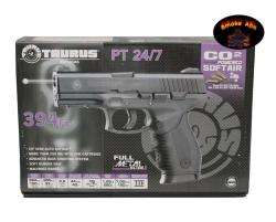 Taurus PT 24/7 CO2 Airsoft Hand Gun 394 FPS Black Metal Slide Licensed 