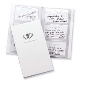    White with Silver Linked Hearts Well Wisher Cards Jewelry