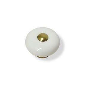   Knob W/ Antique Brass Insert 1 1/4 L P95914V ABW C