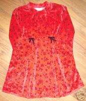 New Girls Sz 3T Healthtex Red Flower Velour Dress $26  