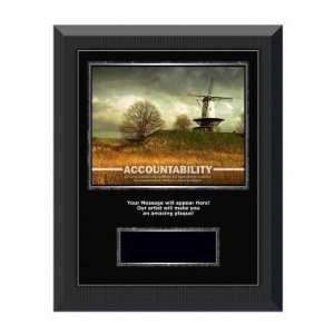 Successories Accountability Windmill Gunmetal Individual Award Plaque 